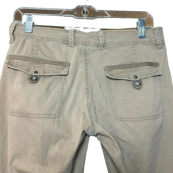 y2k union bay tan low rise casual ankle cigarette pants - Picture 4 of 6